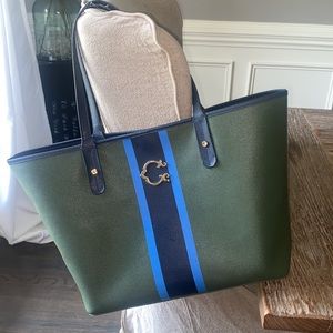 C Wonder navy & green shoulder bag